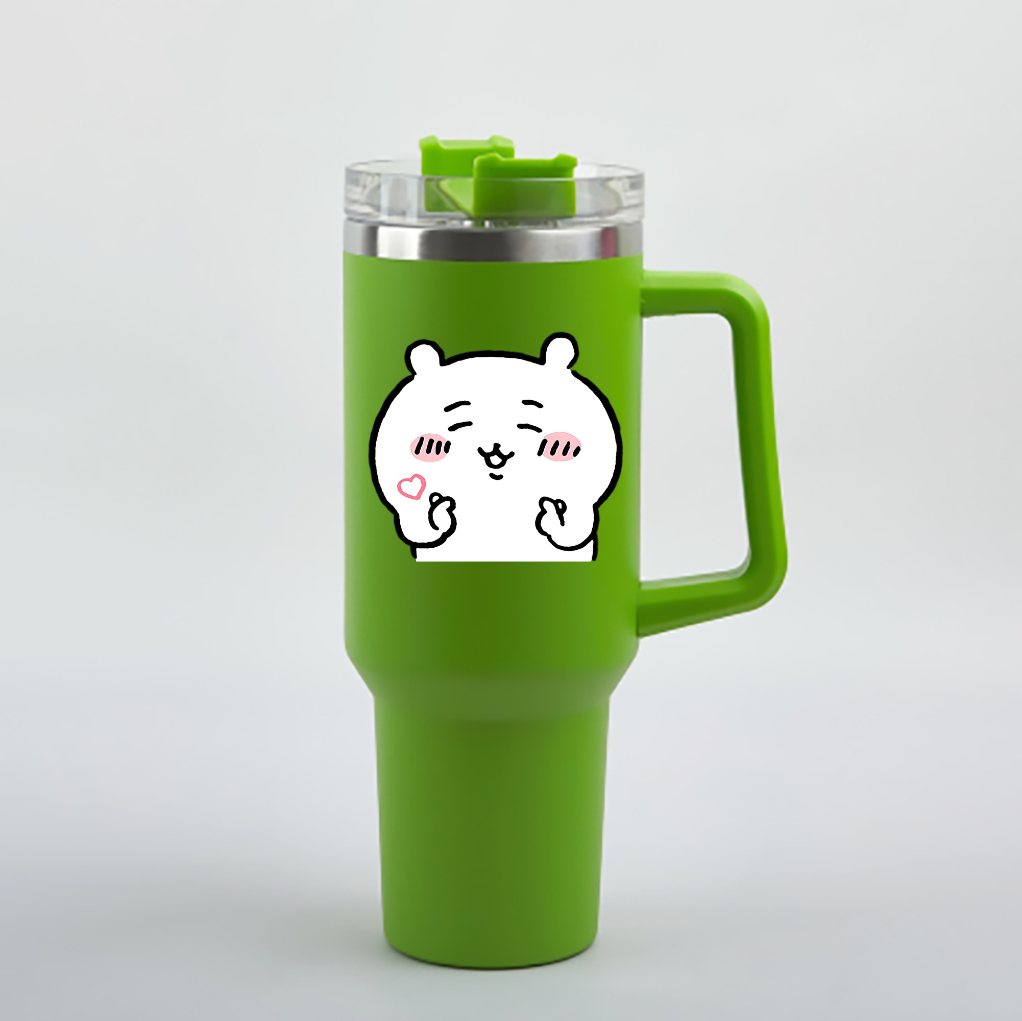 （画像用） ちいかわ ちいかわ Chii-kawa chiikawa 1200mL車用タンブラー - クリスタルステッカー（プラスチックストロー付き）